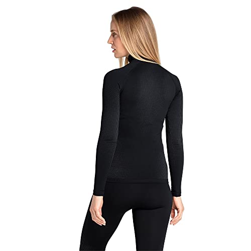 Odlo Women Functional long-sleeve shirt with zipper PERFORMANCE WARM ECO, black - new odlo graphite grey, S - Image 3