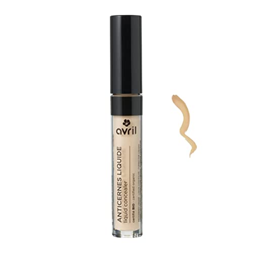 Avril - Corrector líquido orgánico - textura de opacidad - suave y fácil de aplicar - 99,5 % de origen natural - Certificado orgánico Ecocert - Fabricado en Italia - 3 ml