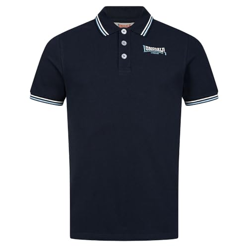 Lonsdale London Eastleigh Homme Polo Marine XL 100% Coton Regular/Coupe Standard