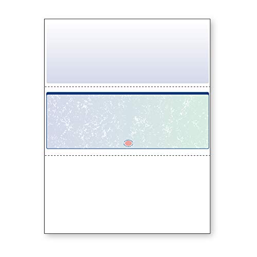 DocuGard Blue/Green Prismatic Middle Check, 8.5 x 11 Inches, 24 lb, 500 Sheets, 1 Check Per Sheet (04535)