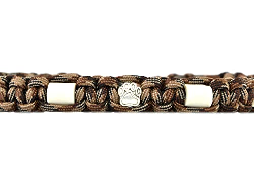 EM-Keramik-Halsband für Hunde & Katzen - Maßanfertigung EM-Band Original US-Paracord (41-50 cm, Camouflage)