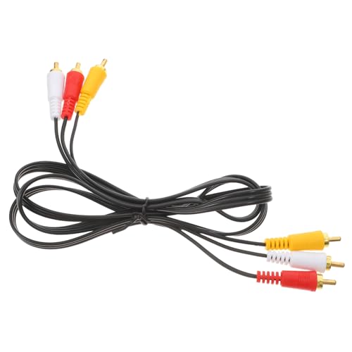 BRIGHTFUFU 3 to 3 Audio Line 1.5m Cable Gold Plated Digital Cable for Video Speaker Amplifier