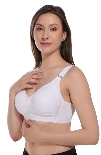 Image of Viral Girl Women's Wire-Free Cotton Hosiery Bra | Non-Padded, Full Coverage, Adjustable Straps | Soft Comfortable Innerwear with Hook & Eye Closure for Everyday Use