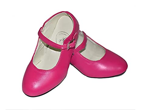 Dysmad Costumizate! Zapatos de Baile Flamenco con Diferentes Tallas Desde niña a Mujer. Precioso Color Fucsia Talla 27