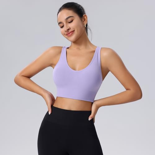 Image of High Support Sports Bras for Women,Criss Cross Strappy Back Seamless Padded | Removable Pads, A-DD Cup, Full Coverage, Seamless, Wireless, Scoop Neck, Cropped Bra, for Workout Yoga Gym Exercise Athletic