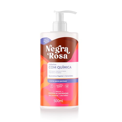 Creme para Pentear com Química Negra Rosa Brilho e Maciez 500ml