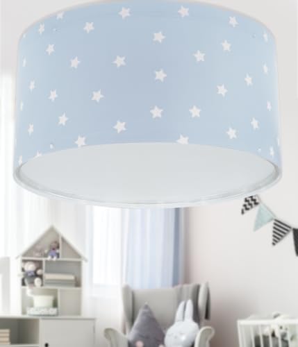 Plafón de techo infantil Dalber Estrellas Azul 82216MT con doble casquillo E27 2