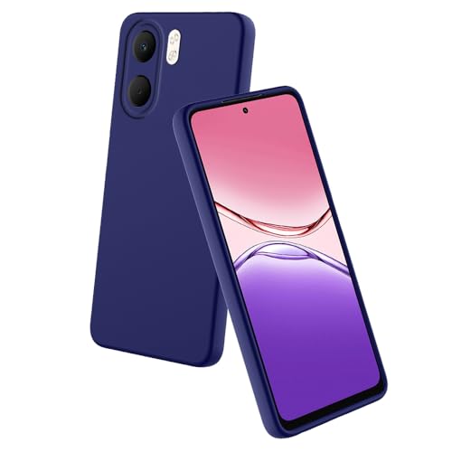 Image of Back Cover for Oppo A5x 4G / A5x 5G | Full Camera Protection | Premium Liquid Silicon Case | Flexible Bumper Case for Oppo A5x 4G / A5x 5G (Dark Blue)