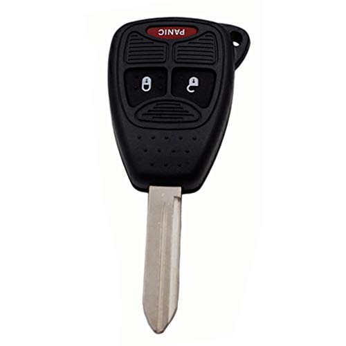 WBOY 3 Buttons keyless entry fob Remote key fob case shell Compatible With Jeep Chrysler Dodge Ram 1500 2006 2007 2008 2Button+Panic