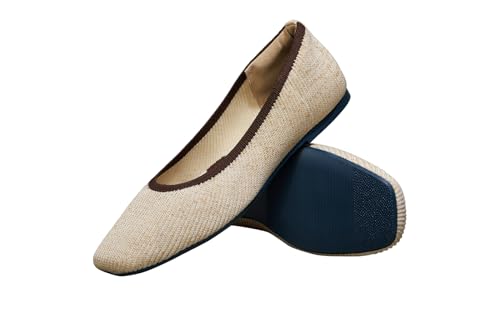 Image of Neeman's Metallic Square Flats for Women | Ballerinas & Slip On Casual Shoes| Comfortable & Flexiable