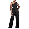 Vrtige-Womens-One-Shoulder-Sleeveless-High-Waist-Wide-Leg-Long-Pants-Jumpsuit-Romper Vrtige Women's One Shoulder Sleeveless High Waist Wide Leg Long Pants Jumpsuit Romper Black# Medium