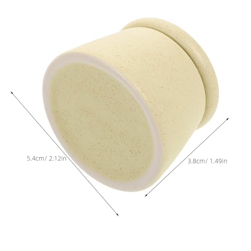 Vaso cerámico limpiador para uñas con tapa verde Matcha miniatura 2