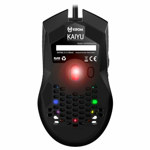 Gaming - Mouse RGB, corpo con pannelli leggeri e robusti, sensore ottico, 6 livelli, 1200 DPI, software programmabile, nero - Mouse gaming - Immagine 6