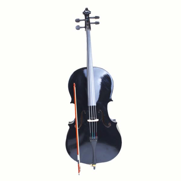 NovaXZ 4/4 Wood Cello Bag Bow Rosin Bridge Black