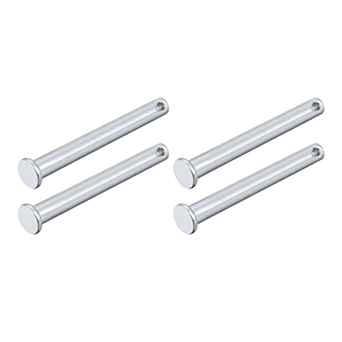 METALLIXITY Horquilla Pasadores (8mm x 80mm) 4uds, Solo Agujero Cabeza Plana Carbón Acero Sujetador Pasador - para Metal Dispositivos, Muebles Instalación, Industrial, Bricolaje