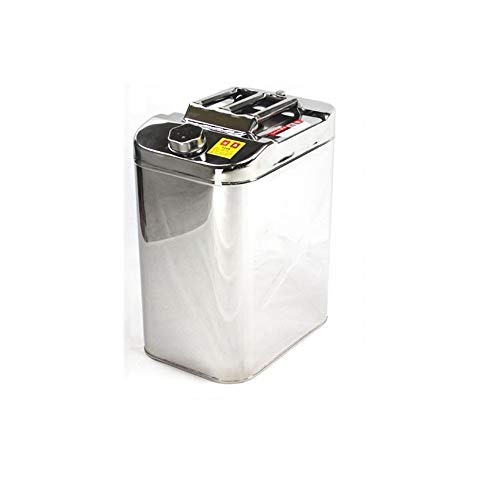 XuQinQin Portable fuel tank, 25L, 30L, 35L, 40L stainless steel thickened multi-purpose portable square spare car fuel tank for all kinds of vehicles gasoline container (Color : 35L)