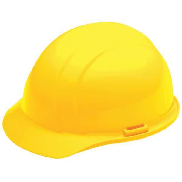 Hard Hat, Polyethylene, 4 Point Pinlock, Type 1, Class E, Yellow, Mfr: 19762-A