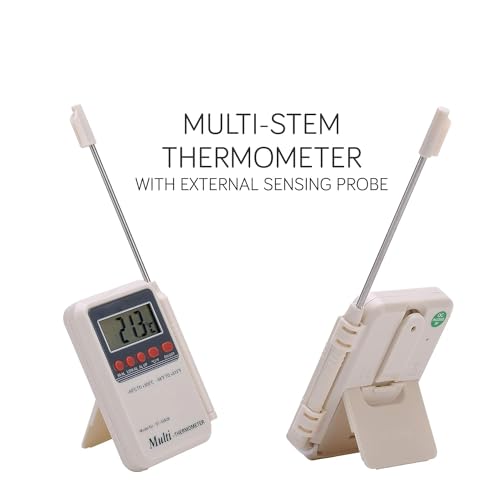 Image of LABART Plastic Multi Stem Digital Thermometer -50~300? with External Sensing Probe and Portable LCD Digital, Accurate Fast Precise Response, Pack Of 1