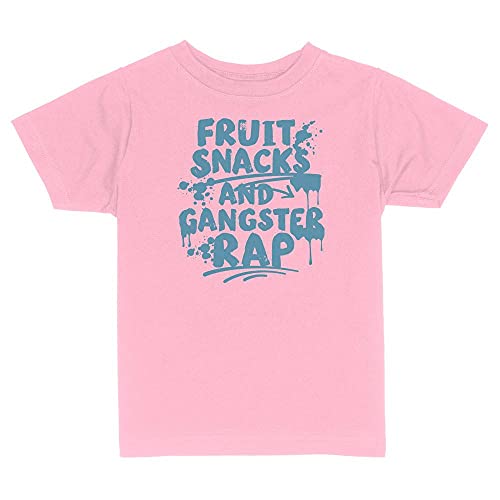 Fruit Snacks and Gangster Rap Toddler Kids T-Shirt 2T Light Pink
