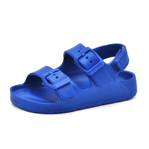 Image of Toddler Unisex Adjustable Buckle Sandals - Comfortable Open Toe Beach & Pool Shoes for Boys & Girls with Back Strap