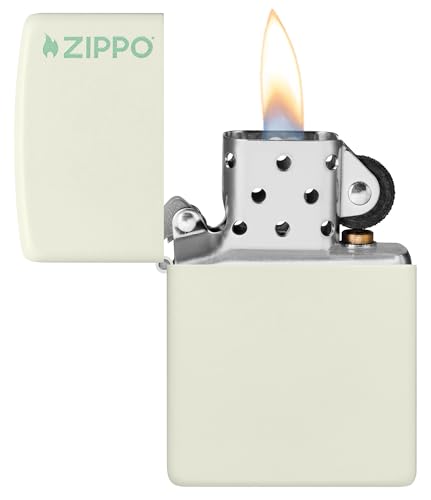 Image of Zippo 49193 Glow in Dark Zippo Logo Model Windproof Pocket Fuel Refillable Lighter, BIS Certified