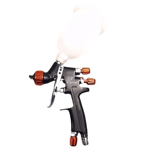Pistola pulverizadora HVLP con alimentación por gravedad, pistola de pintura en aerosol for automóviles, mini pulverizador de pintura con aire y taza de 200 cc for pintura automotriz, de casas y de mu