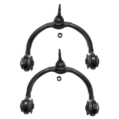 Image of Detroit Axle - 4pc Front End Control Arms Kit for Jeep 05-10 Grand Cherokee Commander, 2 Upper Control Arms with Ball Joint 2 Outer Tie Rod Ends 2005 2006 2007 2008 2009 2010 Replacement