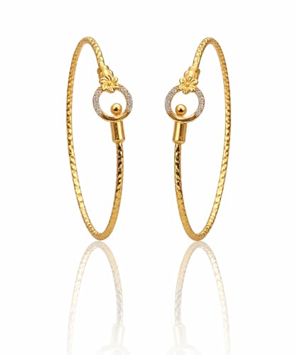 Image of Gold Plated Heart Bangle Bracelet, Twisted Rope Design with Black and Crystal Accent, Adjustable Cuff Style, Fashion Jewelry for Women