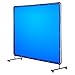 VEVOR Welding Screen with Frame, 6 x 8 FT Welding Curtain Screen, Flame-Resistant Vinyl Safety Protection Screens with Lockable Swivel Wheels & 6-Level UV Protection for Workshop/Industrial Use, Blue