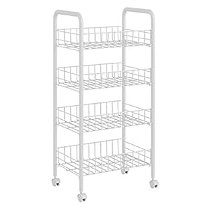 Generisch White 3-Tier Büro-Bücherwagen