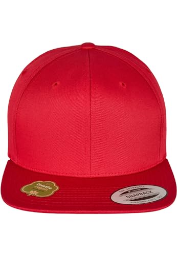 Flexfit Unisex-Adult 6089OC-Organic Cotton Snapback Baseball Cap, red, one Size Flexfit Unisex-Adult 6089OC-Organic Cotton Snapback Baseball Cap, red, one Size