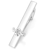 HONEY BEAR Musik Note Violinschlüssel Hochwertig Herren Krawattennadel Krawattenklammer Tie Clip mit Box Silber