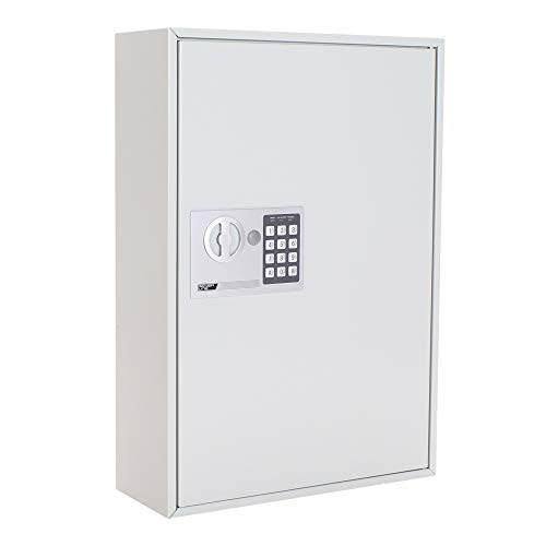 Profirst Elea 200 Armoire à clés avec Serrure électronique Gris Clair LxH 38x55cm matériel de Fixation 200 Crochets 200 Porte-clés Gratuitement Cover