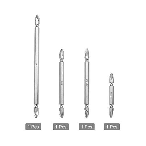 Uxcell Ph2/Sl6 Magnetic Double End Screwdriver Bit Set, 1/4" Hex Shank S2 Steel Drill Bits #TOP2