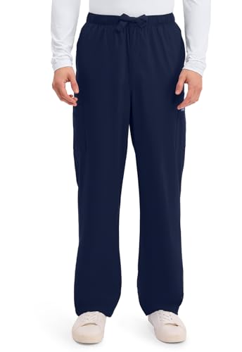 Cherokee Workwear Scrubs Men's Stretch Utility Pant, Navy, Large