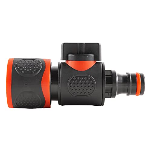 Garden Watering Hose/irrgation Flow Control Valve Male-femaleclick-Lock/Thread (Female-Male Click-Lock), Orange/Black, Small - Image 4
