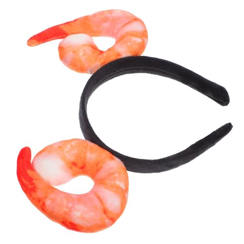 Serre-tête crevette orange en polyester pour costume