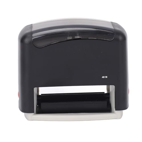 YDuupxe Black Self Inking Stamp with Pre Inked Red Ink for Office Document Management Approved Cancelled Completed Confidential Copied Entered Deposit Only Paid Scanned Received - Image 5