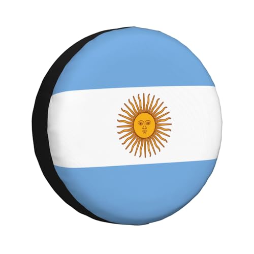 Cubierta de neumático de bandera argentina, cubierta de rueda para todo tipo de clima, protección para remolques, SUV, camiones y más, 14, 15, 16, 17 pulgadas