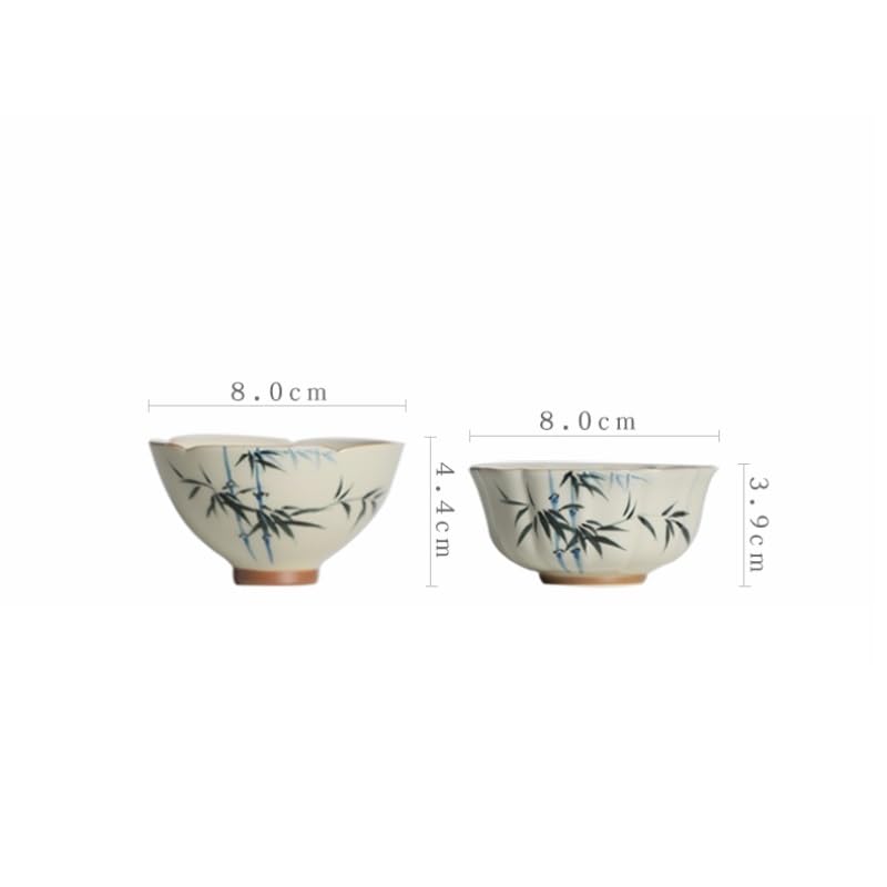Kaffee-Becher für Restaurant Reise Teetasse mit handgemalten Blütenblättern Master Cup Unterglasur Chinesische Teetasse Zuhause Einzelbecher für Männer Kaffee-Becher für Heiß/Kalte Getränke(B)