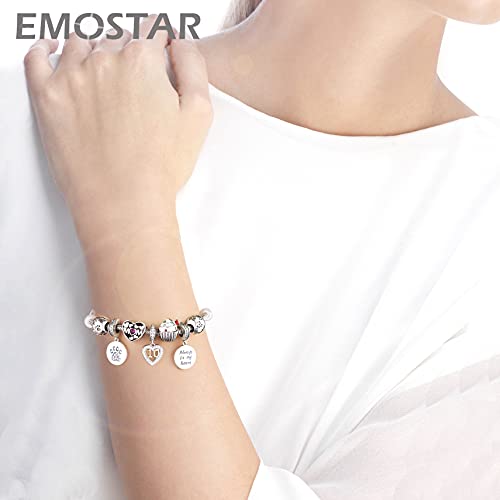EMOSTAR 10 to 20 21 22 23 24 25 28 30 33 35 40 45 50 55 60 65 70 75 80 Birthday Charms fit European Anniversary Bracelet Necklace, Dangle 18K Golden Number Heart Pendant with CZ, for Women/Men2