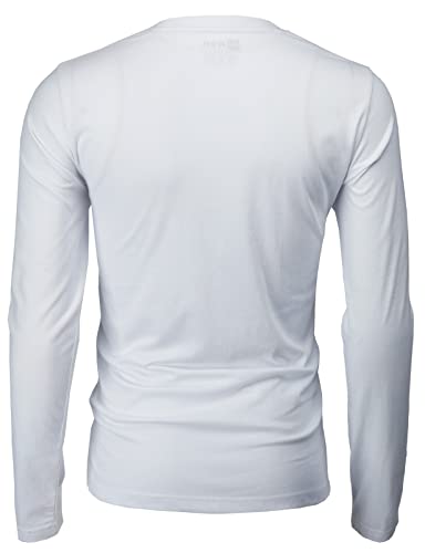 H2H Mens Casual Slim Fit Long Sleeve T-Shirts Soft Lightweight V-Neck/Crew-Neck Size XS to 3XL3
