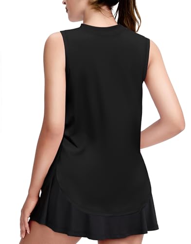 Image of Zaclotre Girls Athletic Tank Tops High-Low Hem Loose Fit Summer Top Kids Sleeveless Sport Shirts 5-14 Years