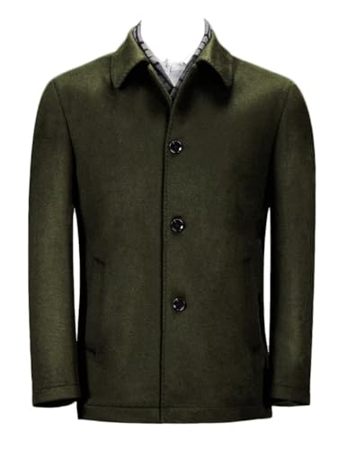 Men's Classic Wool Blend Blazer Jacket Slim Fit Lapel Business Casual Sport Coat Fall Winter