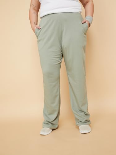 Image of Max Plus Size Women Solid Athleisure Track Pants, Regular Fit