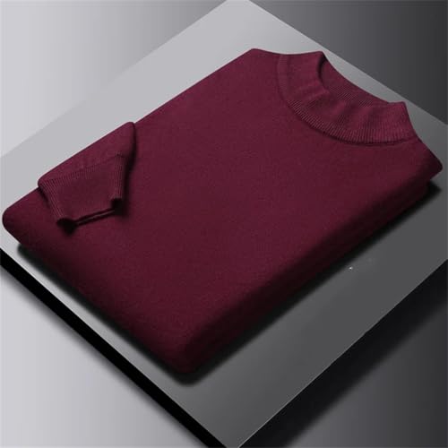 Men's Solid Color Knitted Sweater Fashion Tops Mens Basic Half Turtleneck Sweatwear4