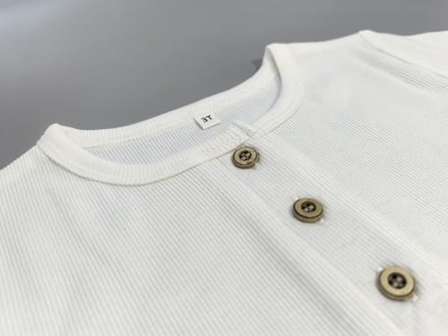 Ohrwurm Toddler Henley Shirt Ribbed Cotton Top for Boys Girls Soft Breathable Short Sleeve T-Shirt with Button4