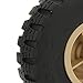 HERCHR 72mm/2.83in Tire Diameter 5mm Hex Wheel Rims & Rubber Tires Set RC Tires for Unimog Model P06 RC Car Crawler Car Crawler Tires Rubber Wheel Tires RC Wheels Tire Set(Khaki)