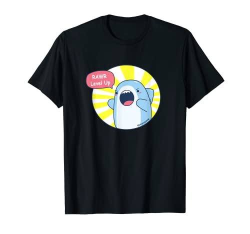 monkimonk Rawr Level Up Tiburón dulce Camiseta