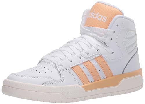 adidas Women’s Entrap Mid Sneaker, FTWR White/Glow Orange/Cloud White, 9.5
